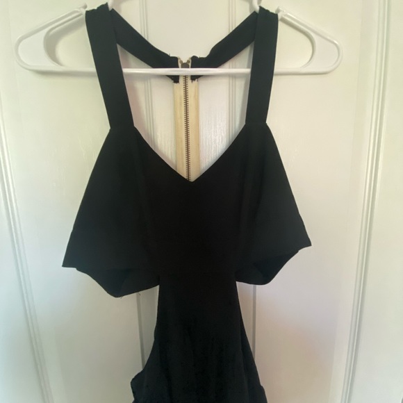 Black Cut Out Midi Dress - Picture 6 of 6